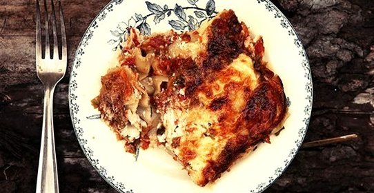Лазанья с овощами и творогом