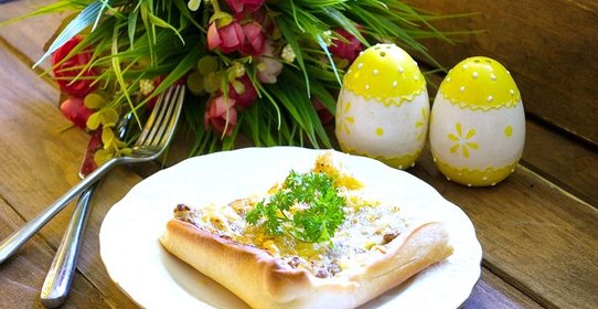 Пирог с тунцом и луком-порей