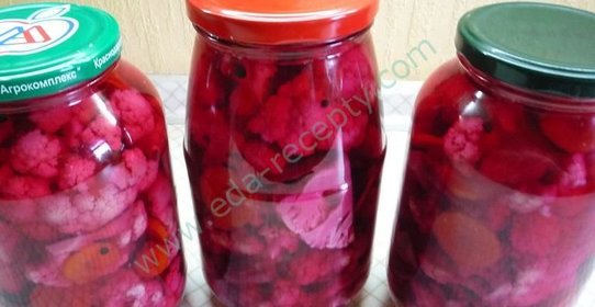 Цветная капуста на зиму в банках