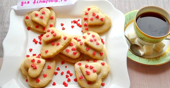 Печенье песочное Два сердечка