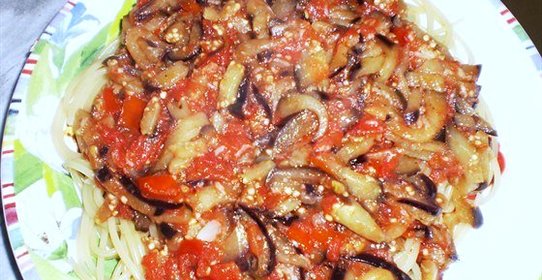 Паста с баклажанами