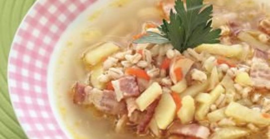 Рассольник с копченой грудинкой