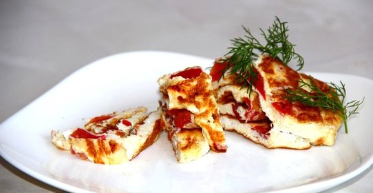 Омлет с помидорами
