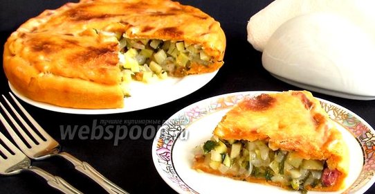 Пирог с картофелем на томатном соке