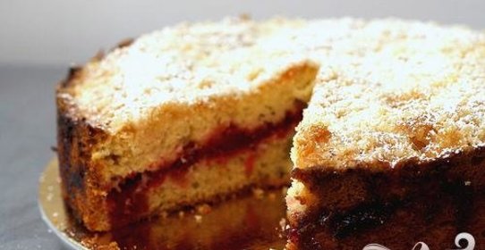 Ванильный пирог с клюквой