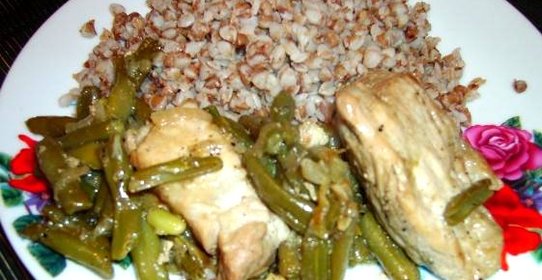 Мясное рагу со спаржевой фасолью