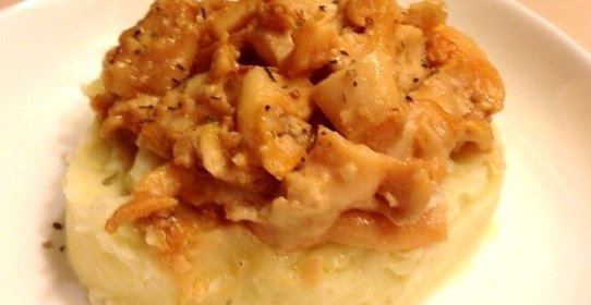 Трубач, тушеный в сливках