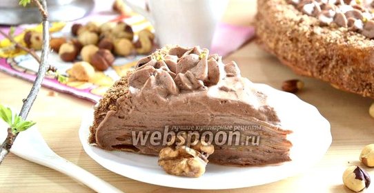 Шоколадный блинный торт