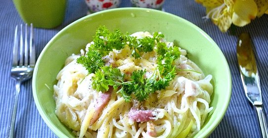 Паста под соусом Карбонара