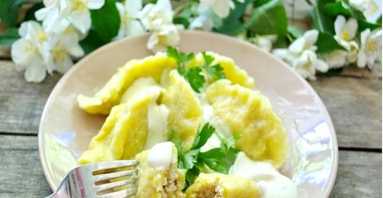 Вареники с картошкой и курицей