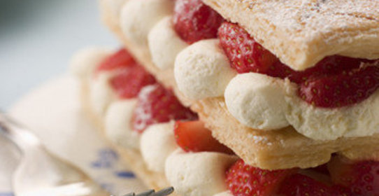 Мильфей с клубникой