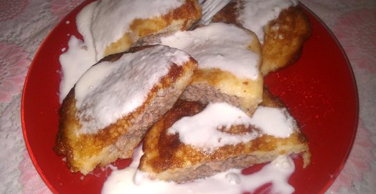 Картофельные хлопунцы с мясом