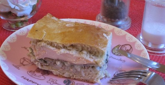 Пирог с рыбой из цельнозерновой пшеничной муки