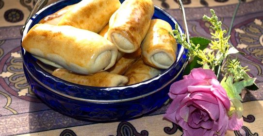 Трубочки с капустой и яйцом