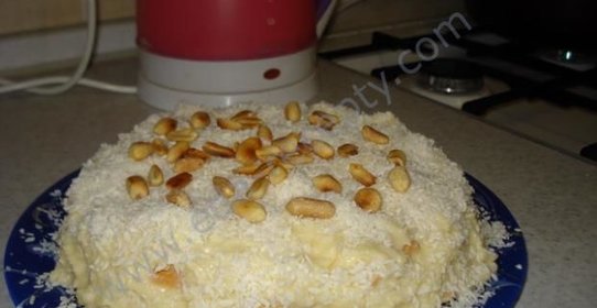 Торт Кокосовый без выпечки