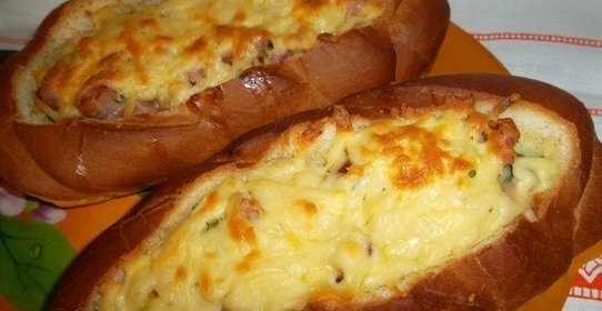 Запеченные булки с яйцом