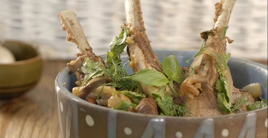 Баранина с овощами