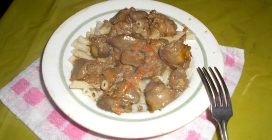 Куриная печень с майонезом