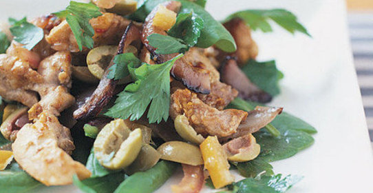 Пряная курица с лимонной заправкой