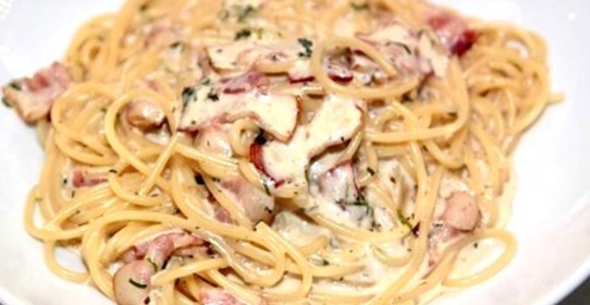 Карбонара с грибами