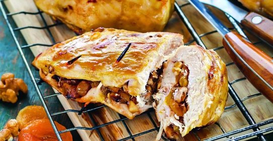 Фаршированная куриная грудка на гриле