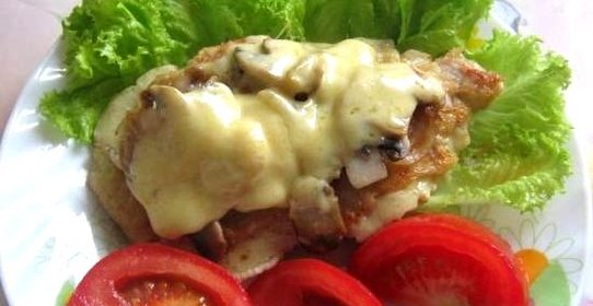 Свинина с белыми грибами