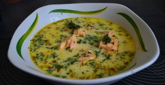 Рыбный суп с плавленым сыром