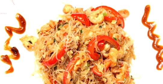 Фунчоза с креветками