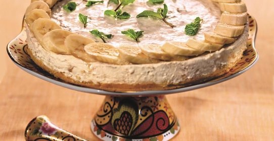 Творожный торт с замороженными бананами