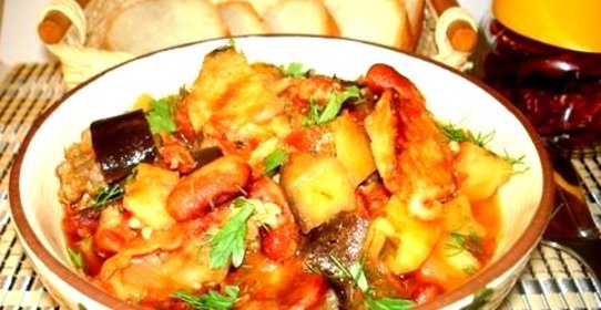 Рагу с фасолью