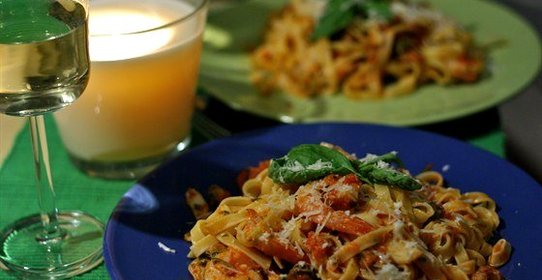 Тальятелле с морепродуктами