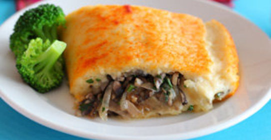 Картофельный рулет с грибами