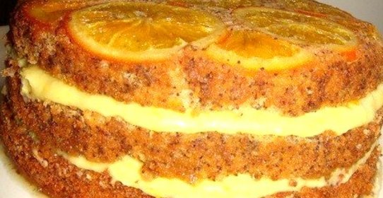 Апельсиновый торт с маком