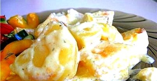 Картофель в сливках в мультиварке