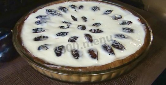 Песочный пирог с заливкой