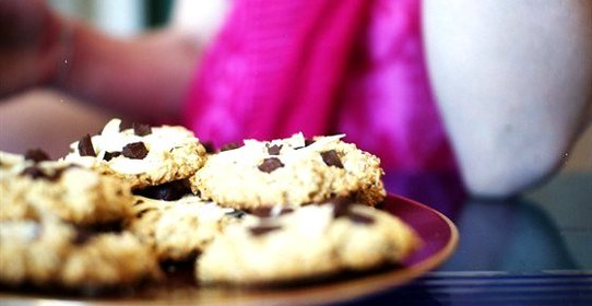 Овсяное печенье с шоколадом и миндалем