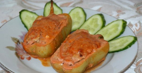 Фаршированный перец запеченный в духовке