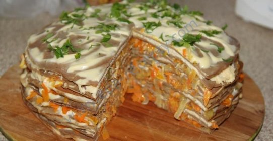 Тортик из куриной печени