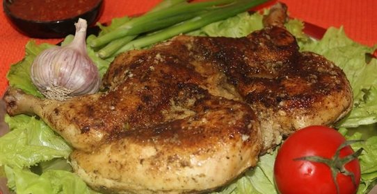 Цыплёнок табака с чесноком