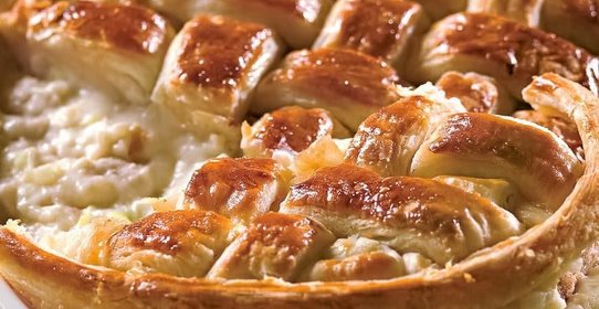 Пирог с курицей и пореем