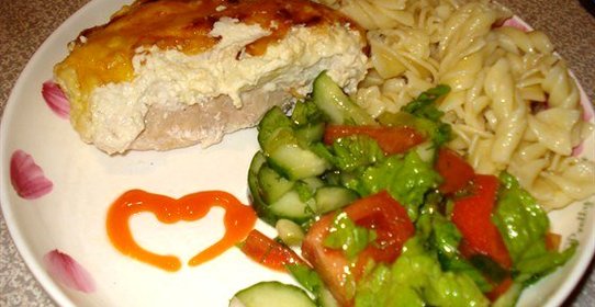 Запеченное куриное филе под сырной корочкой