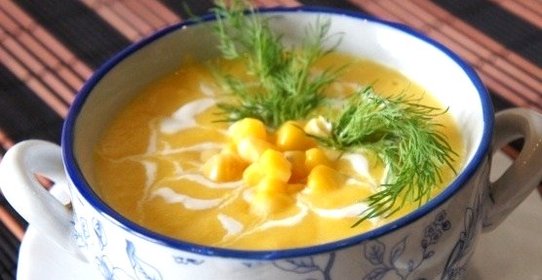 Крем-суп из сладкой кукурузы