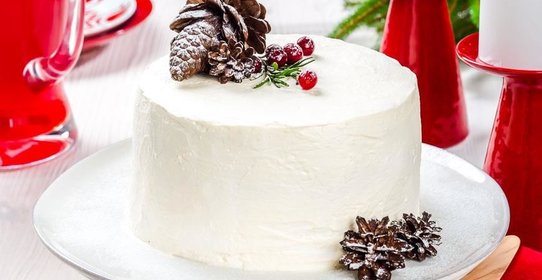 Новогодний торт с клюквой