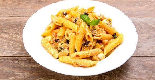 Пенне с баклажанами и фетой