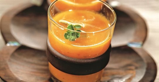 Рисовая каша с курагой и апельсиновым соком