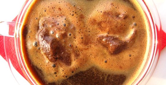 Кофе гляссе с шоколадным шербетом