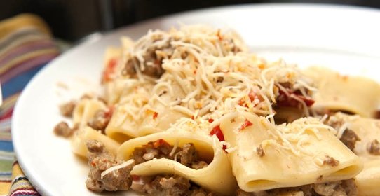 Паста с мясным фаршем