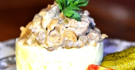 Говядина с белыми грибами