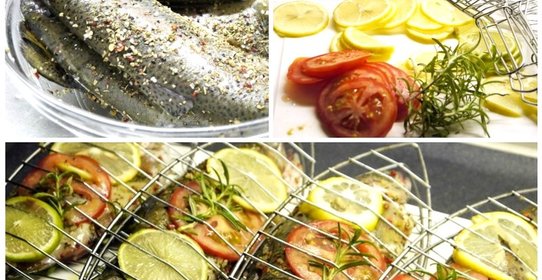 Радужная форель на гриле