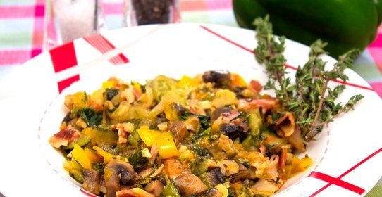 Рагу с овощами и грибами